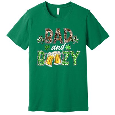 Leopard St Patrick's Day Bad And Boozy Beer Irish Premium T-Shirt