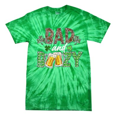 Leopard St Patrick's Day Bad And Boozy Beer Irish Tie-Dye T-Shirt