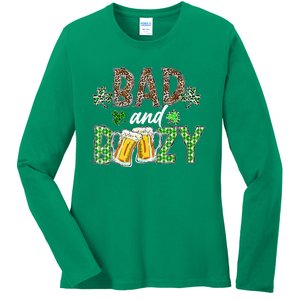 Leopard St Patrick's Day Bad And Boozy Beer Irish Ladies Long Sleeve Shirt