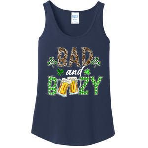 Leopard St Patrick's Day Bad And Boozy Beer Irish Ladies Essential Tank