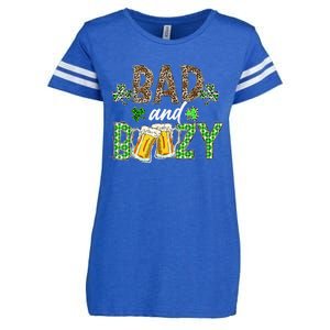 Leopard St Patrick's Day Bad And Boozy Beer Irish Enza Ladies Jersey Football T-Shirt