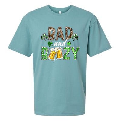 Leopard St Patrick's Day Bad And Boozy Beer Irish Sueded Cloud Jersey T-Shirt