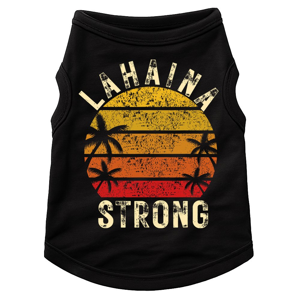 LAHAINA Strong Palm Trees Sunset Lahaina Hawaii Doggie Tank
