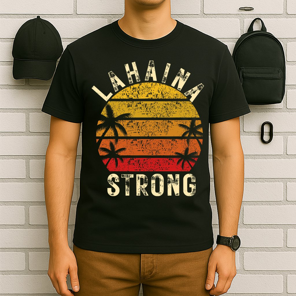 LAHAINA Strong Palm Trees Sunset Lahaina Hawaii T-Shirt