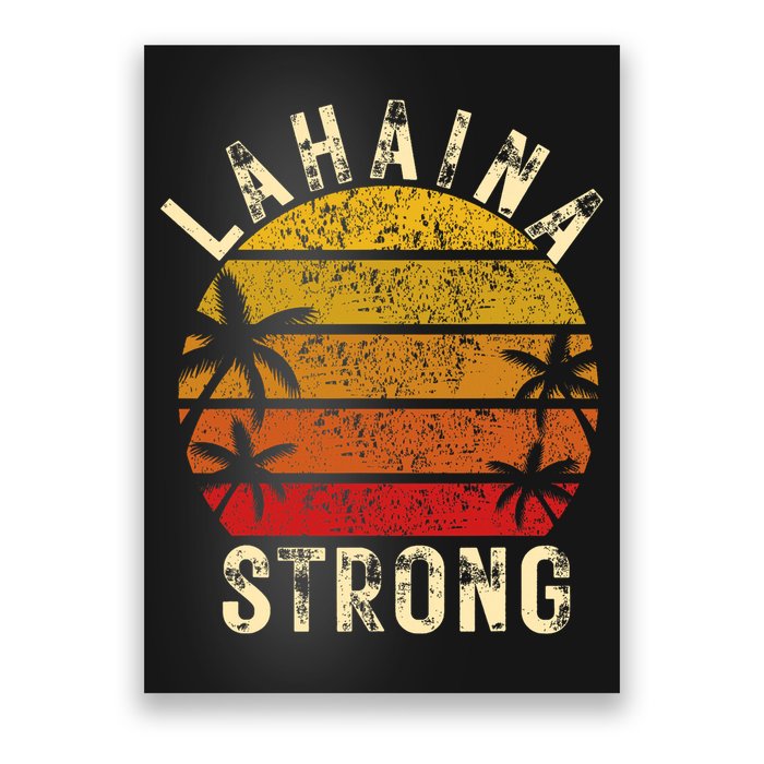LAHAINA Strong Palm Trees Sunset Lahaina Hawaii Poster