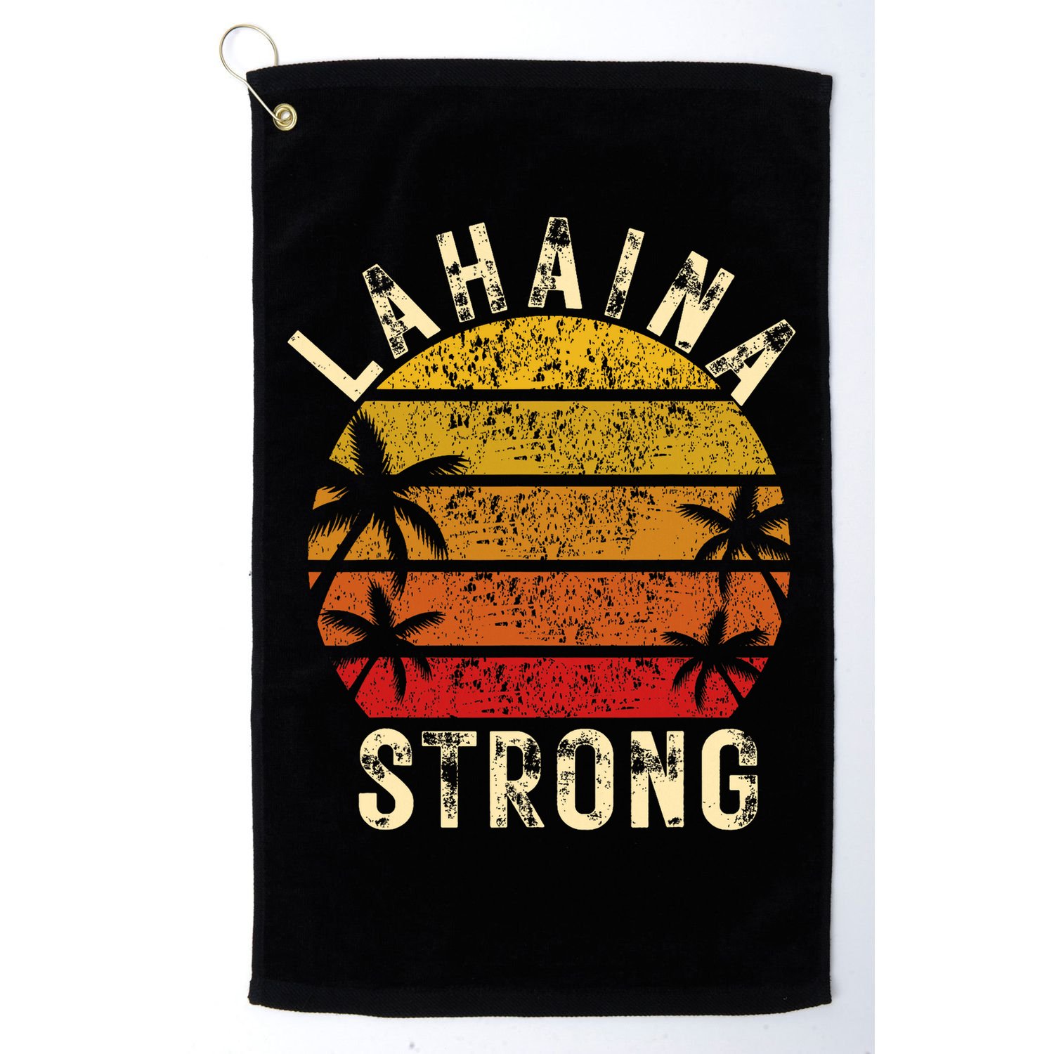 LAHAINA Strong Palm Trees Sunset Lahaina Hawaii Golf Towel