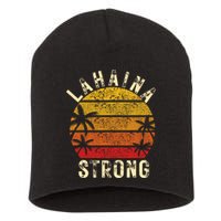 LAHAINA Strong Palm Trees Sunset Lahaina Hawaii Short Acrylic Beanie