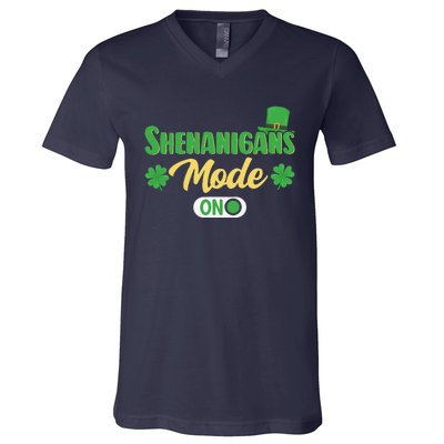 Leprechaun Saint Patrick's Day Funny Shenanigans V-Neck T-Shirt