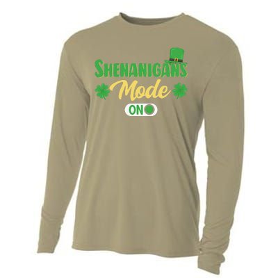 Leprechaun Saint Patrick's Day Funny Shenanigans Cooling Performance Long Sleeve Crew