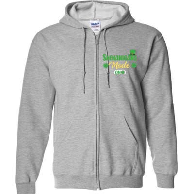 Leprechaun Saint Patrick's Day Funny Shenanigans Full Zip Hoodie