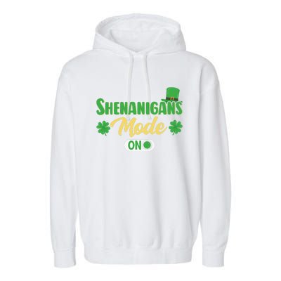 Leprechaun Saint Patrick's Day Funny Shenanigans Garment-Dyed Fleece Hoodie