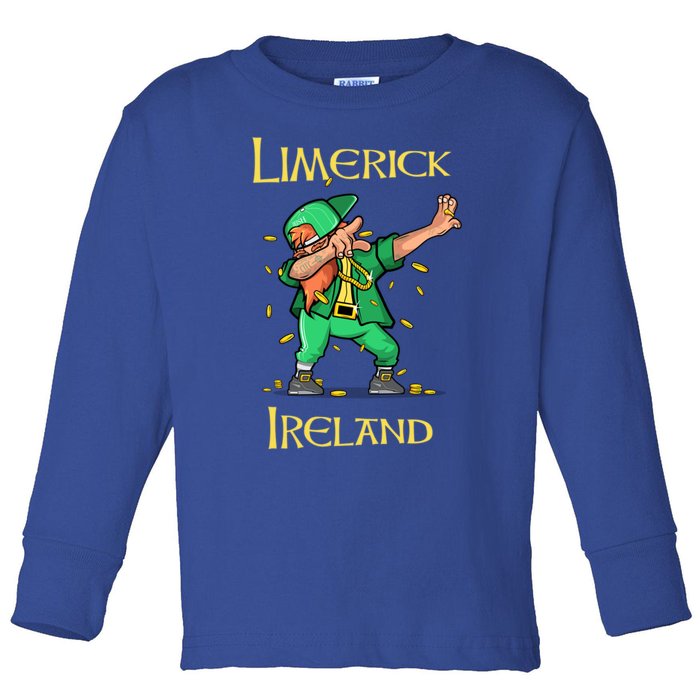 Limerick St Patricks Day Leprechaun Costume Gift Toddler Long Sleeve Shirt