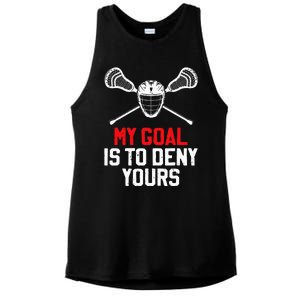 Lacrosse Sport Player Coach Funny Lacrosse Mom Dad Team Joke Ladies PosiCharge Tri-Blend Wicking Tank