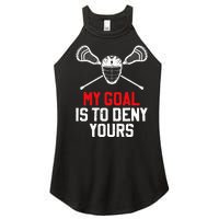 Lacrosse Sport Player Coach Funny Lacrosse Mom Dad Team Joke Women's Perfect Tri Rocker Tank