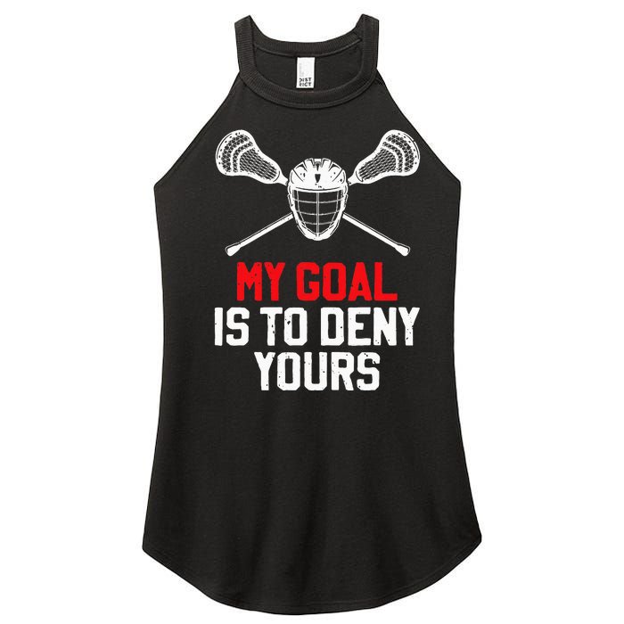 Lacrosse Sport Player Coach Funny Lacrosse Mom Dad Team Joke Women's Perfect Tri Rocker Tank