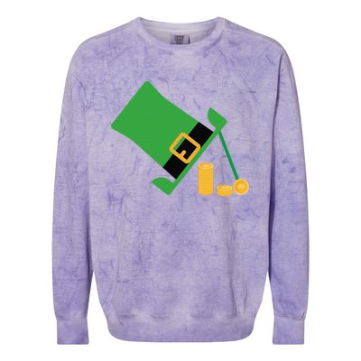 Leprechaunrap St Patricks Day Funny Irish March 17 Colorblast Crewneck Sweatshirt