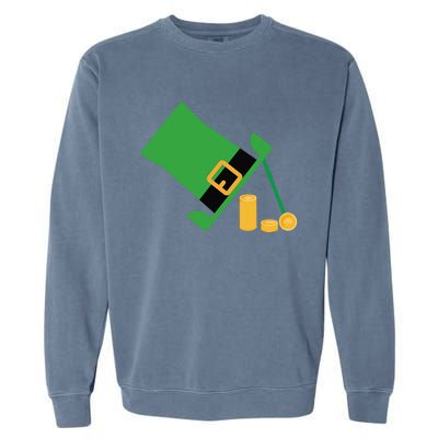 Leprechaunrap St Patricks Day Funny Irish March 17 Garment-Dyed Sweatshirt