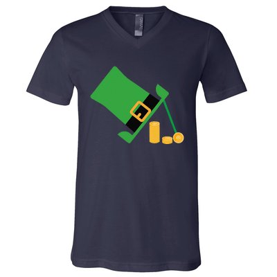 Leprechaunrap St Patricks Day Funny Irish March 17 V-Neck T-Shirt