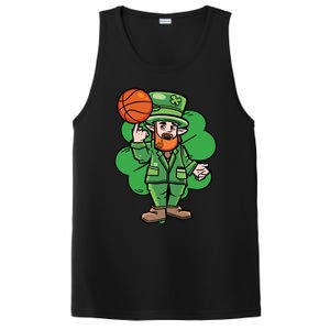 Leprechaun St Patricks Day Cool Basketball Clover Irish Gift Cute Gift PosiCharge Competitor Tank