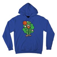 Leprechaun St Patricks Day Cool Basketball Clover Irish Gift Cute Gift Hoodie