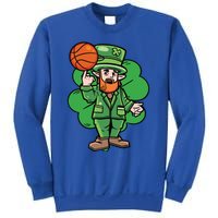 Leprechaun St Patricks Day Cool Basketball Clover Irish Gift Cute Gift Sweatshirt