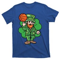 Leprechaun St Patricks Day Cool Basketball Clover Irish Gift Cute Gift T-Shirt