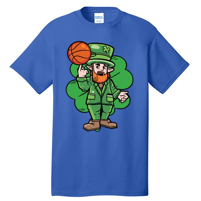 Leprechaun St Patricks Day Cool Basketball Clover Irish Gift Cute Gift Tall T-Shirt