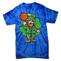 Leprechaun St Patricks Day Cool Basketball Clover Irish Gift Cute Gift Tie-Dye T-Shirt