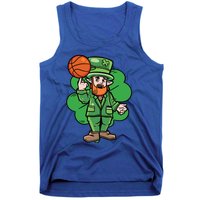 Leprechaun St Patricks Day Cool Basketball Clover Irish Gift Cute Gift Tank Top