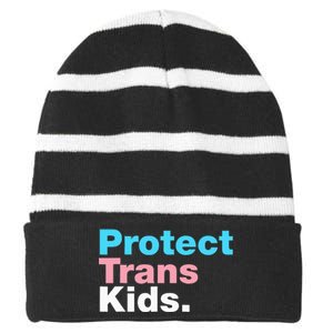 Lgbt Support Protect Lgbt Pride Striped Beanie with Solid Band