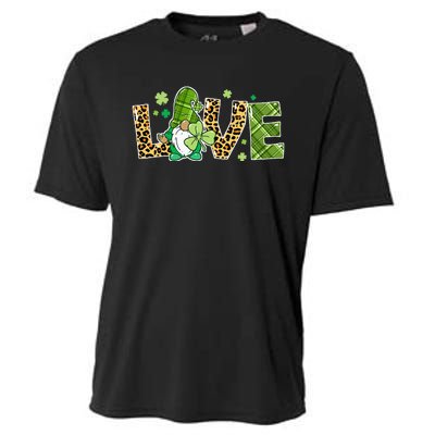 Love St Patricks Day Gnomes Shamrock Cooling Performance Crew T-Shirt