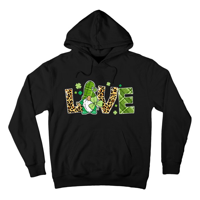 Love St Patricks Day Gnomes Shamrock Hoodie