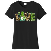 Love St Patricks Day Gnomes Shamrock Women's T-Shirt