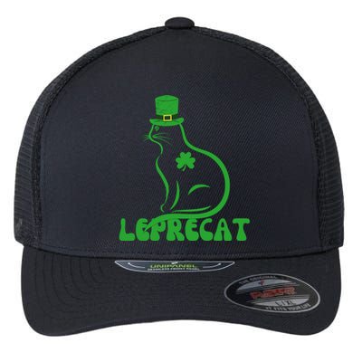 Leprecat St. Patrick’s Day Irish Shamrock Flexfit Unipanel Trucker Cap