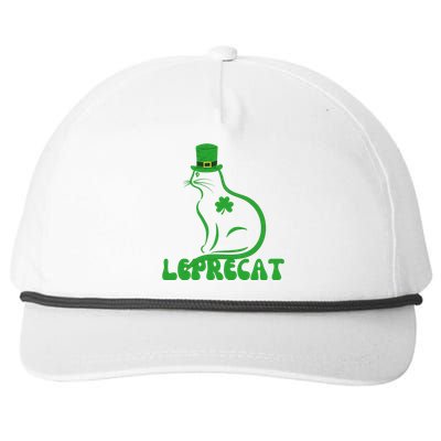 Leprecat St. Patrick’s Day Irish Shamrock Snapback Five-Panel Rope Hat