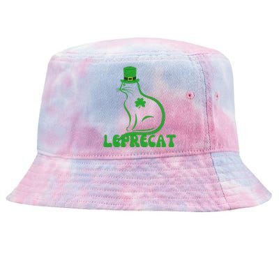 Leprecat St. Patrick’s Day Irish Shamrock Tie-Dyed Bucket Hat