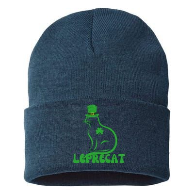 Leprecat St. Patrick’s Day Irish Shamrock Sustainable Knit Beanie