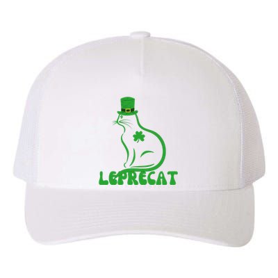 Leprecat St. Patrick’s Day Irish Shamrock Yupoong Adult 5-Panel Trucker Hat