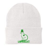 Leprecat St. Patrick’s Day Irish Shamrock Knit Cap Winter Beanie