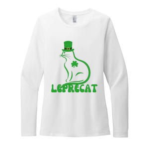 Leprecat St. Patrick’s Day Irish Shamrock Womens CVC Long Sleeve Shirt