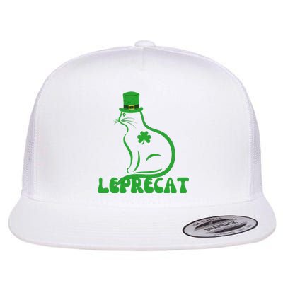 Leprecat St. Patrick’s Day Irish Shamrock Flat Bill Trucker Hat