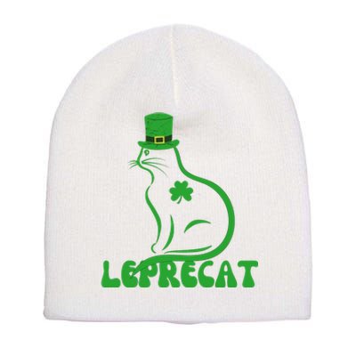 Leprecat St. Patrick’s Day Irish Shamrock Short Acrylic Beanie