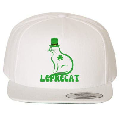 Leprecat St. Patrick’s Day Irish Shamrock Wool Snapback Cap