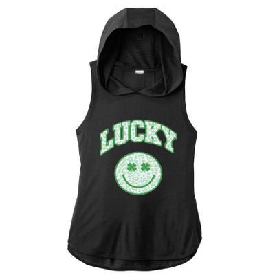 Lucky St Patricks Day Funny St Patricks Day Ladies PosiCharge Tri-Blend Wicking Draft Hoodie Tank