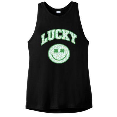 Lucky St Patricks Day Funny St Patricks Day Ladies PosiCharge Tri-Blend Wicking Tank