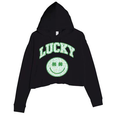 Lucky St Patricks Day Funny St Patricks Day Crop Fleece Hoodie