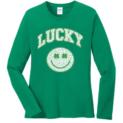 Lucky St Patricks Day Funny St Patricks Day Ladies Long Sleeve Shirt