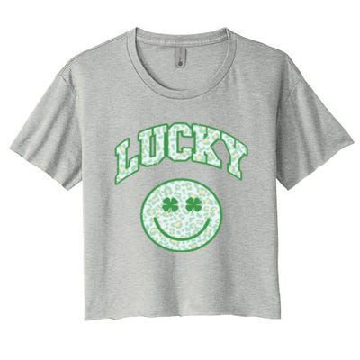 Lucky St Patricks Day Funny St Patricks Day Women's Crop Top Tee