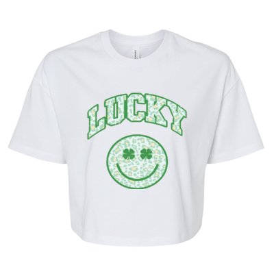 Lucky St Patricks Day Funny St Patricks Day Bella+Canvas Jersey Crop Tee