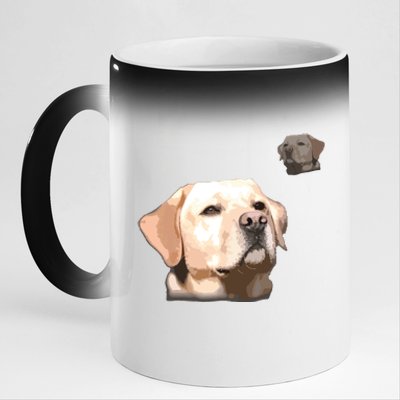 Labrador School Photo T Funny Yellow Lab 11oz Black Color Changing Mug